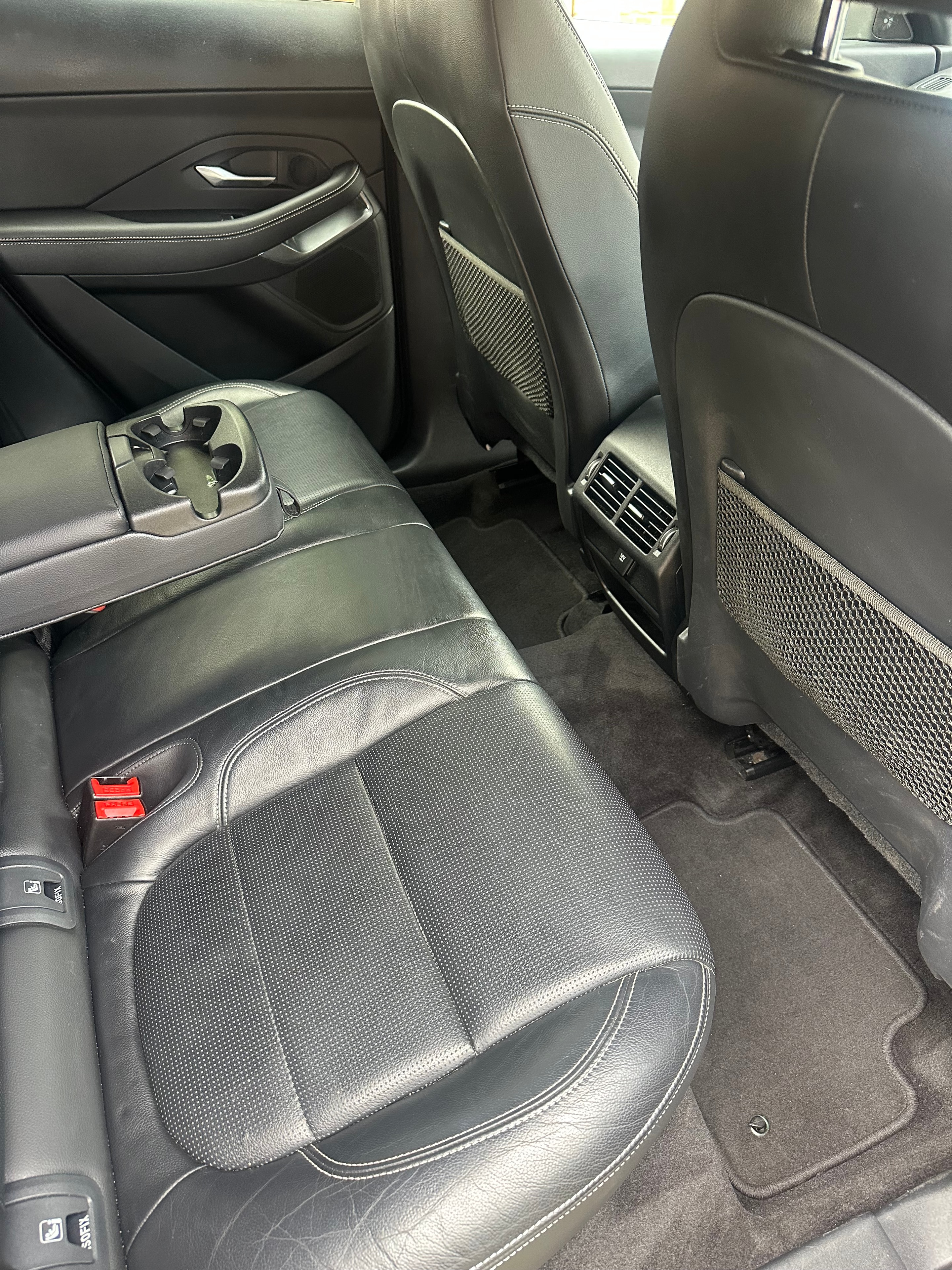 Jaguar E-PACE rear leather seating and rear air vents